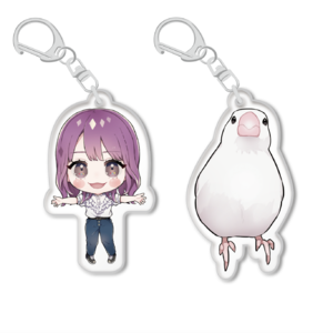 【受注商品】まるちゃん可愛すぎてマジで草　アクリルキーホルダー2個セット