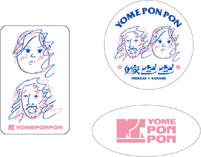 YOME PONPON Tシャツ、ステッカーセット YOME PONPON Tシャツ、ステッカーセット