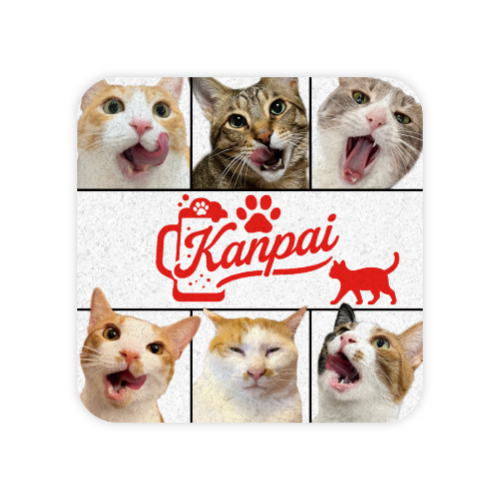 【《あつし》Channel】猫たちと乾杯コルクコースター